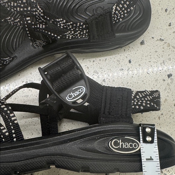 Chaco Black & White Textile Strappy Sandals Women’s Casual Outdoors Size 7 EUC - Picture 7 of 12